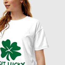 Футболка оверсайз женская Get lucky, цвет: белый — фото 2