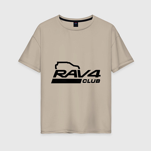 Женская футболка оверсайз RAV4 / Миндальный – фото 1
