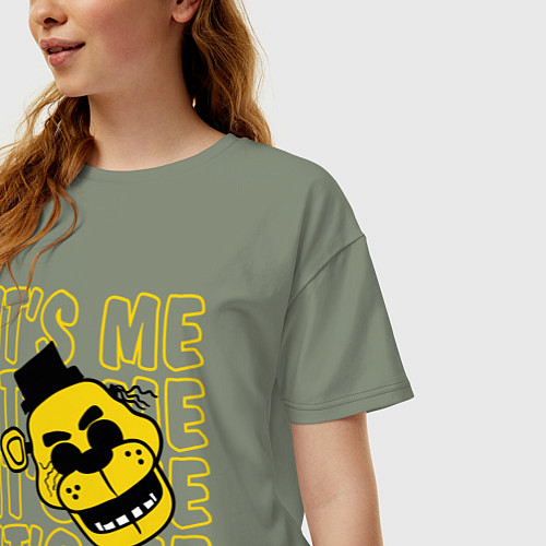 Женская футболка оверсайз It's me Freddy / Авокадо – фото 3