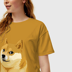 Футболка оверсайз женская Doge, цвет: горчичный — фото 2