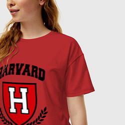 Футболка оверсайз женская Harvard University, цвет: красный — фото 2