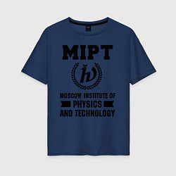 Футболка оверсайз женская MIPT Institute, цвет: тёмно-синий