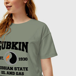 Футболка оверсайз женская Унивеситет им.Губкина, цвет: авокадо — фото 2
