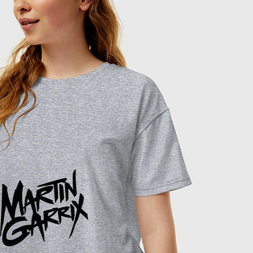 Женская футболка оверсайз Martin Garrix / Меланж – фото 3
