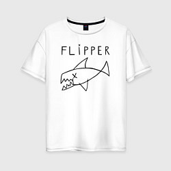 Футболка оверсайз женская Flipper, цвет: белый