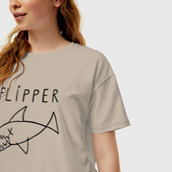 Футболка оверсайз женская Flipper, цвет: миндальный — фото 2