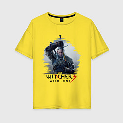 Футболка оверсайз женская The Witcher 3, цвет: желтый