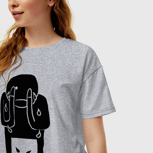 Женская футболка оверсайз Radiohead / Меланж – фото 3