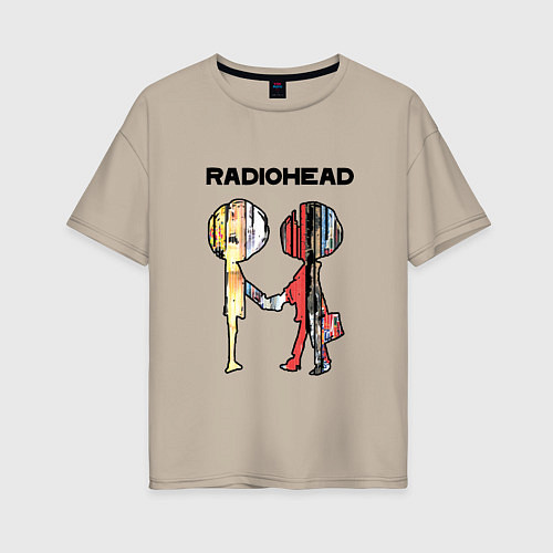 Женская футболка оверсайз Radiohead Peoples / Миндальный – фото 1