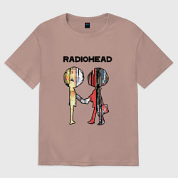 Футболка оверсайз женская Radiohead Peoples, цвет: пыльно-розовый