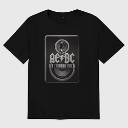 Футболка оверсайз женская AC/DC: Let there be rock, цвет: черный