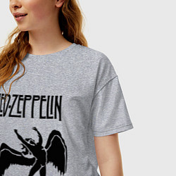 Футболка оверсайз женская Led Zeppelin Swan, цвет: меланж — фото 2