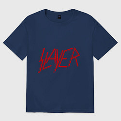 Футболка оверсайз женская Slayer, цвет: тёмно-синий