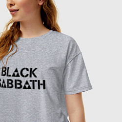 Футболка оверсайз женская Black Sabbath, цвет: меланж — фото 2