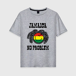 Футболка оверсайз женская Jamaica: No problem, цвет: меланж