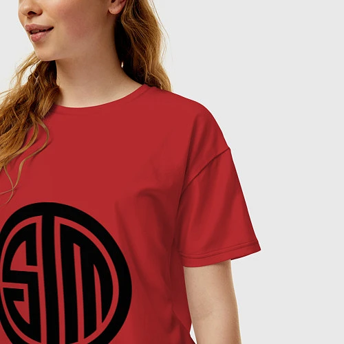 Женская футболка оверсайз SoloMid / Красный – фото 3