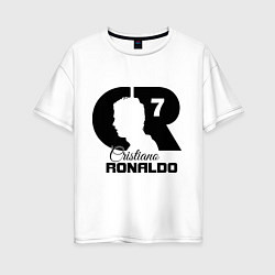 Футболка оверсайз женская CR Ronaldo 07, цвет: белый