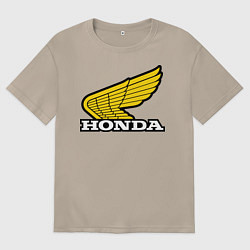 Футболка оверсайз женская Honda, цвет: миндальный