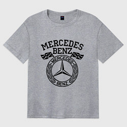 Футболка оверсайз женская Mercedes Benz, цвет: меланж
