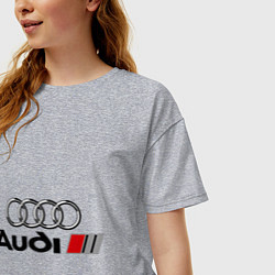 Футболка оверсайз женская Audi, цвет: меланж — фото 2