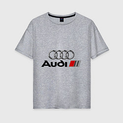 Футболка оверсайз женская Audi, цвет: меланж
