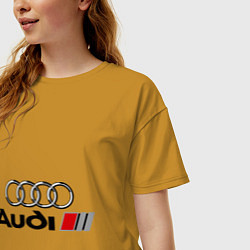 Футболка оверсайз женская Audi, цвет: горчичный — фото 2
