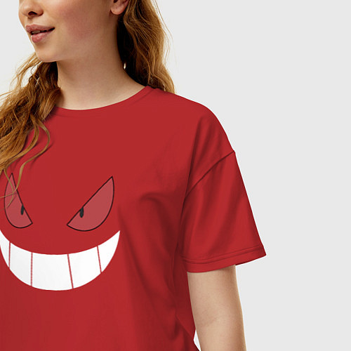 Женская футболка оверсайз Gangar Face / Красный – фото 3