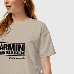 Футболка оверсайз женская Armin van Buuren, цвет: миндальный — фото 2