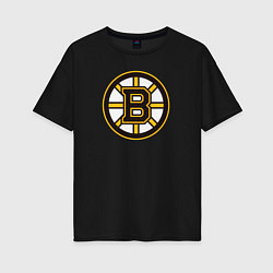 Футболка оверсайз женская Boston Bruins, цвет: черный