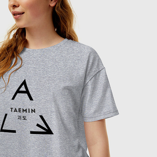 Женская футболка оверсайз 30 STM: Taemin / Меланж – фото 3