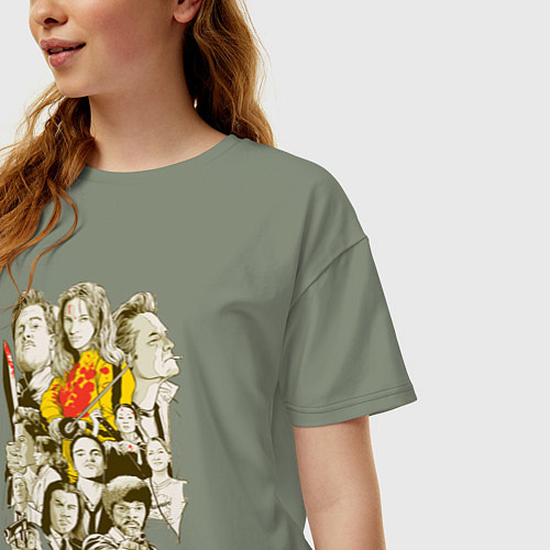 Женская футболка оверсайз Герои Тарантино / Авокадо – фото 3