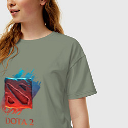 Футболка оверсайз женская Dota 2 Shadows, цвет: авокадо — фото 2