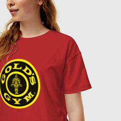 Футболка оверсайз женская Gold's Gym, цвет: красный — фото 2