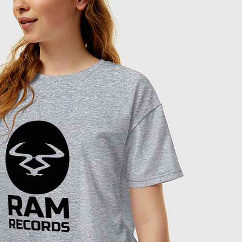 Женская футболка оверсайз Ram Records / Меланж – фото 3