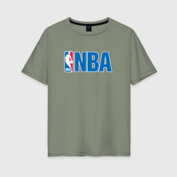 Футболка оверсайз женская NBA, цвет: авокадо