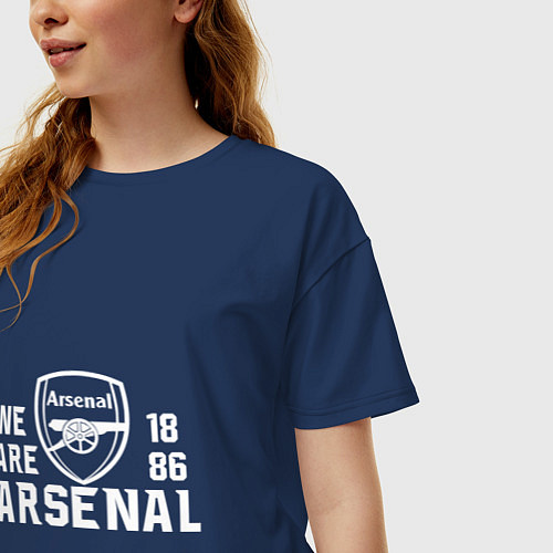 Женская футболка оверсайз We are Arsenal 1886 / Тёмно-синий – фото 3