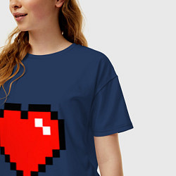 Футболка оверсайз женская Minecraft Lover, цвет: тёмно-синий — фото 2