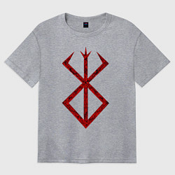 Футболка оверсайз женская Берсерк. Клеймо, цвет: меланж