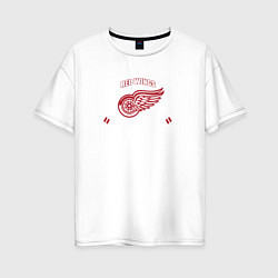 Футболка оверсайз женская Detroit Red Wings: Est.1926, цвет: белый