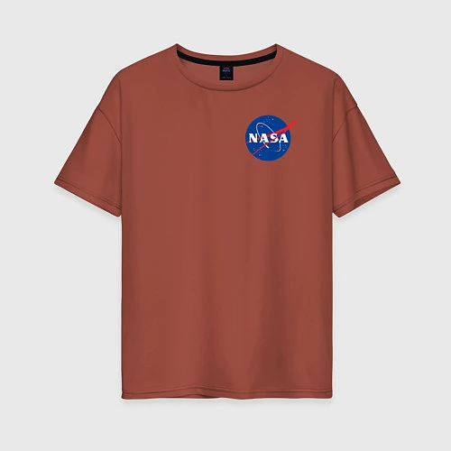 Женская футболка оверсайз NASA / Кирпичный – фото 1