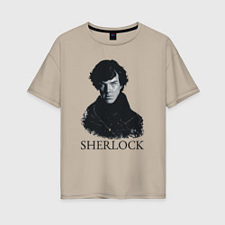 Футболка оверсайз женская Sherlock Art, цвет: миндальный