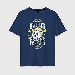 Футболка оверсайз женская Dweller Forever, цвет: тёмно-синий