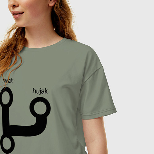 Женская футболка оверсайз Раз, два и в продакшн / Авокадо – фото 3