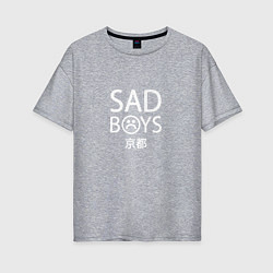 Футболка оверсайз женская SAD BOYS, цвет: меланж