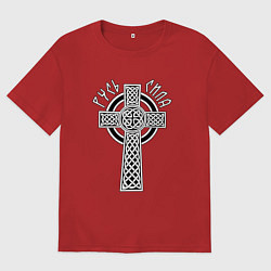 Женская футболка оверсайз Русь сила