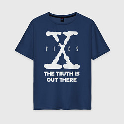 Футболка оверсайз женская X-Files: Truth is out there, цвет: тёмно-синий