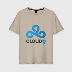 Футболка оверсайз женская Cloud9, цвет: миндальный