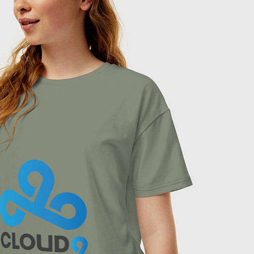 Женская футболка оверсайз Cloud9 / Авокадо – фото 3
