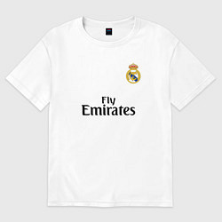 Футболка оверсайз женская Real Madrid: Fly Emirates, цвет: белый