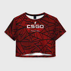 Футболка 3D укороченная женская Cs:go - Crimson Web Style Factory New Кровавая пау, цвет: 3D-принт